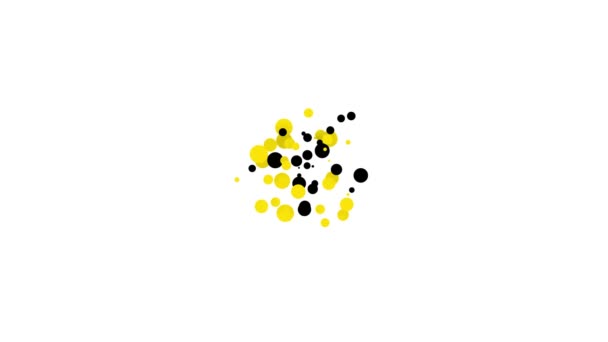 Czarna ikona Atoma odizolowana na białym tle. Symbol nauki, edukacji, fizyki jądrowej, badań naukowych. 4K Animacja graficzna ruchu wideo — Wideo stockowe