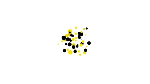 Czarna ikona symbolu zagrożenia biologicznego izolowana na białym tle. 4K Animacja graficzna ruchu wideo — Wideo stockowe