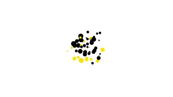 Schwarze Erdkugel mit Dollarsymbol auf weißem Hintergrund. Welt- oder Erdzeichen. Globales Internetsymbol. Geometrische Formen. 4K Video Motion Grafik Animation — Stockvideo