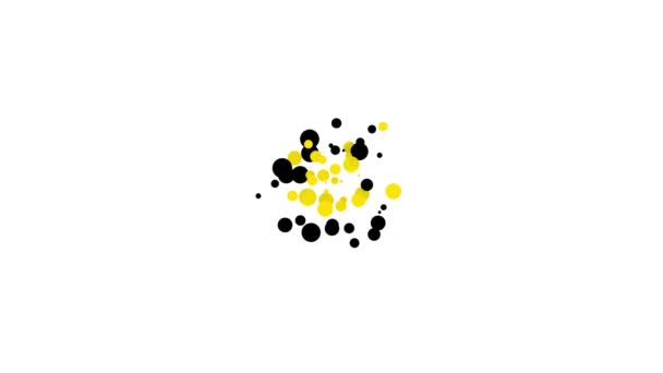 Donut preto com ícone de esmalte doce isolado no fundo branco. Animação gráfica em movimento de vídeo 4K — Vídeo de Stock