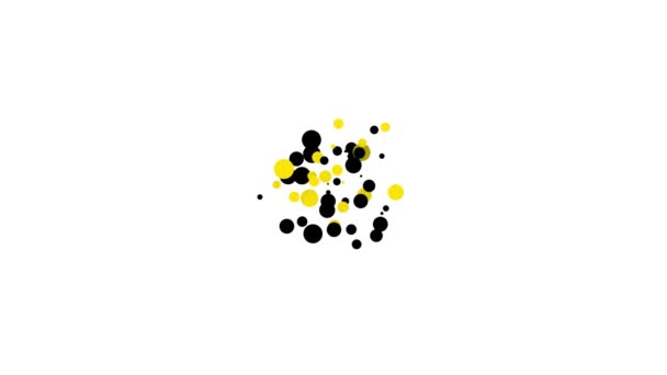 Bouclier médiéval noir avec des axes croisés icône isolée sur fond blanc. Hache de combat, hache de bourreau. Animation graphique de mouvement vidéo 4K — Video
