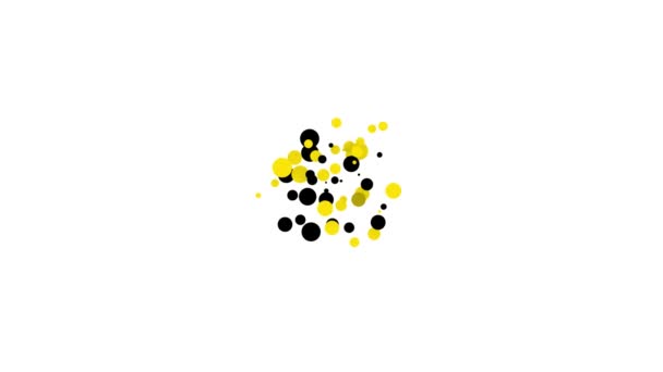 Schwarzes Binärcode-Symbol isoliert auf weißem Hintergrund. 4K Video Motion Grafik Animation — Stockvideo