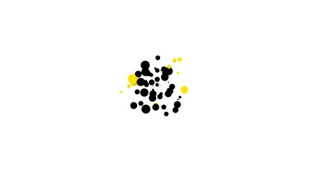 Schwarze geometrische Figur Kegelsymbol isoliert auf weißem Hintergrund. Abstrakte Form. Geometrisches Ornament. 4K Video Motion Grafik Animation — Stockvideo