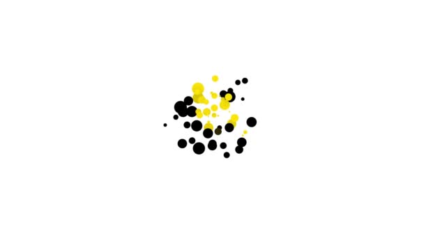 Schwarze Grußkarte mit Frohe Ostern Symbol isoliert auf weißem Hintergrund. Festplakatvorlage für Einladung oder Grußkarte. 4K Video Motion Grafik Animation — Stockvideo