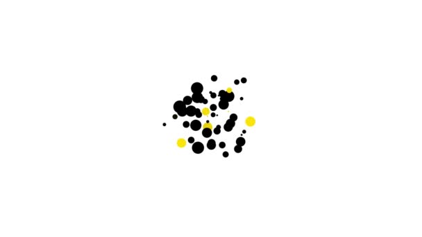 Svart virus ikon isolerad på vit bakgrund. Corona virus 2019-nCoV. Bakterier och bakterier, cellcancer, mikrob, svampar. 4K Video motion grafisk animation — Stockvideo