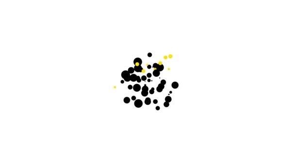 Černá ikona pytle na odpadky izolované na bílém pozadí. Grafická animace pohybu videa 4K — Stock video
