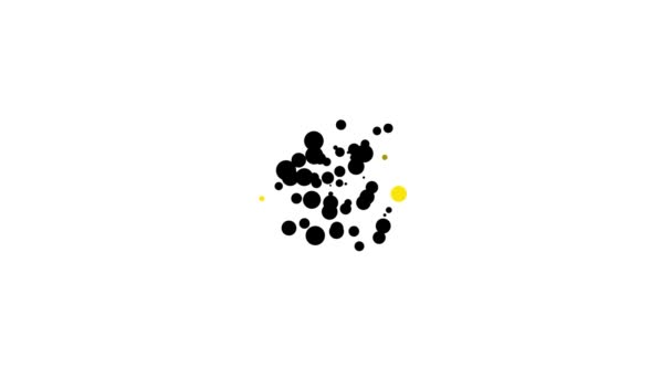 Schwarze Tüte Kaffeebohnen-Symbol isoliert auf weißem Hintergrund. 4K Video Motion Grafik Animation — Stockvideo