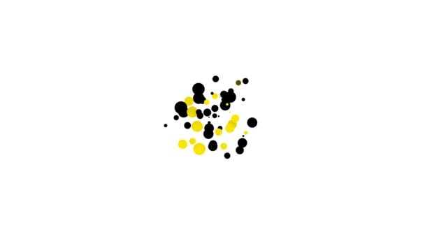 Icono de Virus Negro aislado sobre fondo blanco. Virus Corona 2019-nCoV. Bacterias y gérmenes, cáncer de células, microbios, hongos. Animación gráfica de vídeo 4K — Vídeo de stock