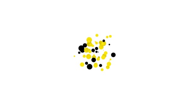 Czarny znak trójkąta z ikoną symbolu promieniowania izolowane na białym tle. 4K Animacja graficzna ruchu wideo — Wideo stockowe