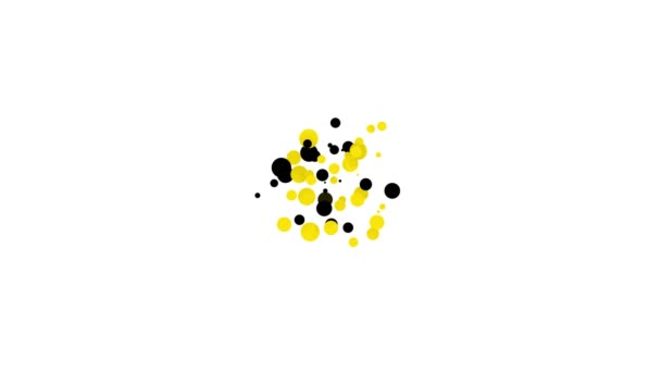 Černá ikona Firework izolovaná na bílém pozadí. Koncept zábavné párty. Výbušný pyrotechnický symbol. Grafická animace pohybu videa 4K — Stock video