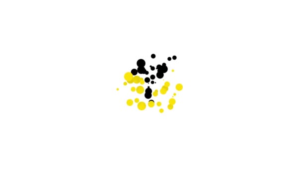 Balão preto em forma de coração com ícone de fita isolado no fundo branco. Dia dos Namorados. Animação gráfica em movimento de vídeo 4K — Vídeo de Stock