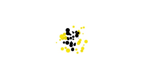 Verre noir d'icône de champagne isolé sur fond blanc. Animation graphique de mouvement vidéo 4K — Video