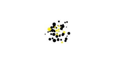 Siyah Kripto para birimi Bitcoin simgesi beyaz arka planda izole edildi. Madeni para. Engelleme zinciri tabanlı şifreli para birimi. 4K Video hareketli grafik canlandırması