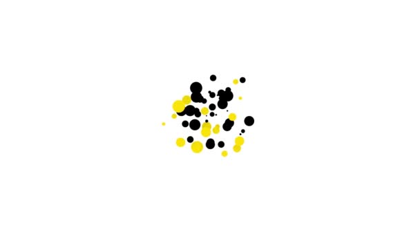 Icono de flor de loto negro aislado sobre fondo blanco. Animación gráfica de vídeo 4K — Vídeo de stock