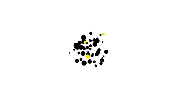 Ícone de peixe preto isolado no fundo branco. Animação gráfica em movimento de vídeo 4K — Vídeo de Stock