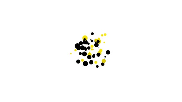Icono de estrella de mar negra aislado sobre fondo blanco. Animación gráfica de vídeo 4K — Vídeo de stock