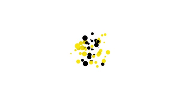 Ікона чорного восьминога ізольована на білому тлі. 4K Відеографічна анімація — стокове відео