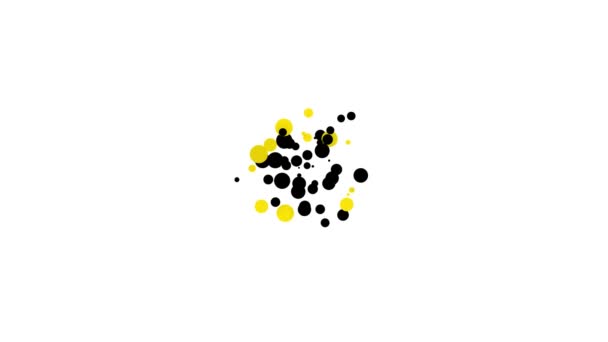 Černá Chemický vzorec se skládá z ikony benzenových kroužků izolovaných na bílém pozadí. Grafická animace pohybu videa 4K — Stock video