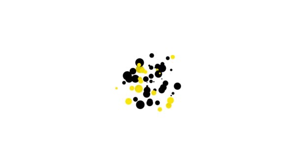 Czarna ikona molekularna odizolowana na białym tle. Struktura molekuł w chemii, nauczycieli przedmiotów ścisłych innowacyjny plakat edukacyjny. 4K Animacja graficzna ruchu wideo — Wideo stockowe