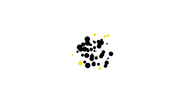 Schwarzer Clownhut-Symbol isoliert auf weißem Hintergrund. Melone vorhanden. 4K Video Motion Grafik Animation — Stockvideo