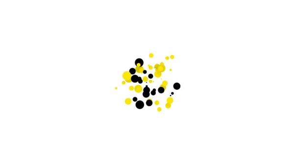 Icona cane palloncino nero isolato su sfondo bianco. Animazione grafica 4K Video motion — Video Stock