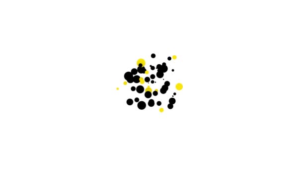Pictograma de masă Black Dressing izolată pe fundal alb. 4K Animație grafică în mișcare video — Videoclip de stoc