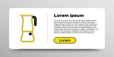 Moka Hattı simgesi beyaz arkaplanda izole edildi. Kahve makinesi. Renkli taslak konsepti. Vektör.