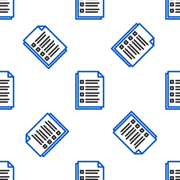 Icono Documento Archivo Línea Aislado Patrón Sin Costura Sobre Fondo — Archivo Imágenes Vectoriales