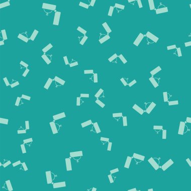 Yeşil Elmas nişan yüzüğü ikonu yeşil arka planda kusursuz desen izole etti. Vektör.