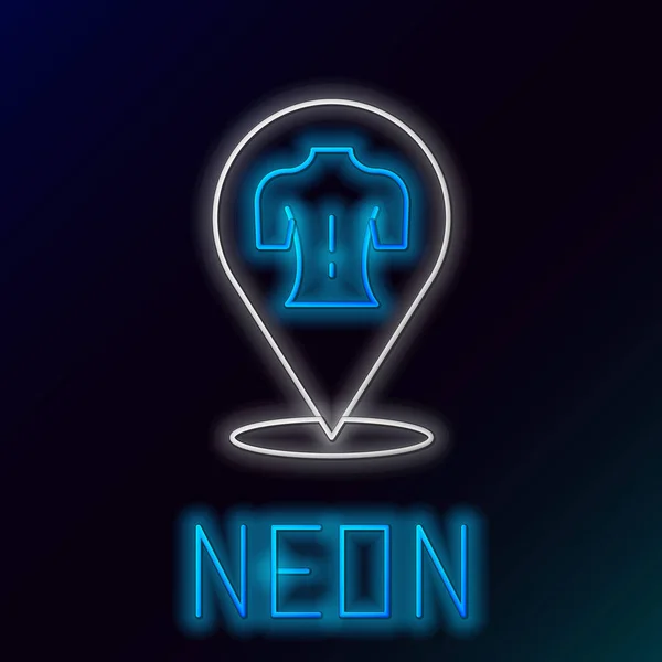 Glödande Neon Line Massage Ikon Isolerad Svart Bakgrund Slappna Fritid — Stock vektor