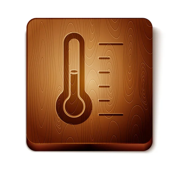 Icono Del Termómetro Brown Sauna Aislado Sobre Fondo Blanco Sauna — Archivo Imágenes Vectoriales