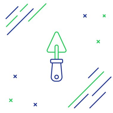 Çizgi Trowel simgesi beyaz arkaplanda izole edildi. Renkli taslak konsepti. Vektör.