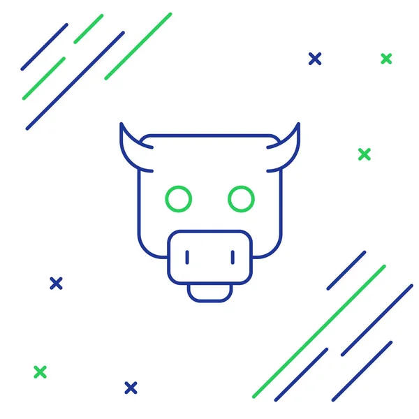Line Bull Ikona Rynku Izolowane Białym Tle Koncepcja Rynku Finansowego — Wektor stockowy