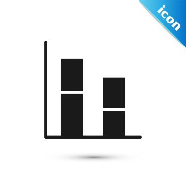 Gri çizelge, çizelge, grafik, diyagram, bilgi, beyaz arkaplanda izole edilmiş turta grafik simgesi. Vektör