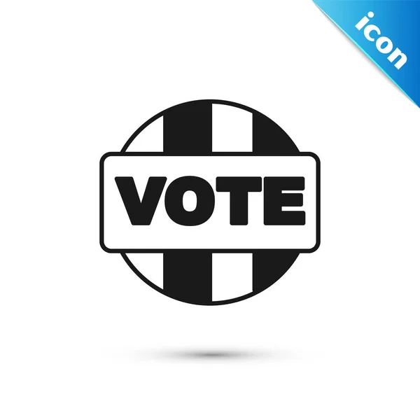 Grey Vote Icon Isolated White Background Vector — Stock Vector