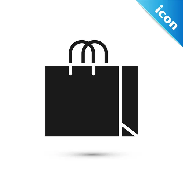 Bolso Compras Gris Icono Joyería Aislado Sobre Fondo Blanco Vector — Archivo Imágenes Vectoriales