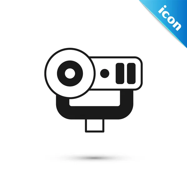 Піктограма Сірої Веб Камери Ізольовано Білому Тлі Чат Камера Піктограма — стоковий вектор