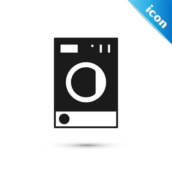 Ref Grey Washer Icon Isolated White Background Значок Стиральной Машины — стоковый вектор