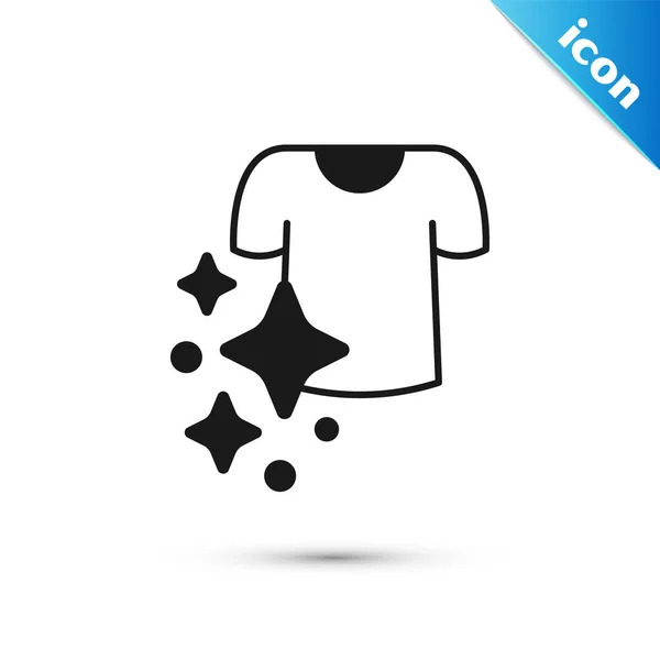 Grijze Droogkleren Pictogram Geïsoleerd Witte Achtergrond Schoon Shirt Kleren Een — Stockvector