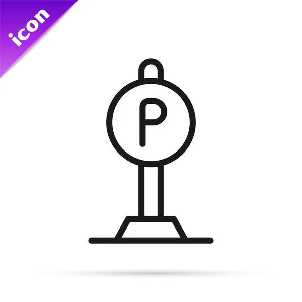 Ікона Паркінга Ізольована Білому Тлі Вуличний Знак Вектор — стоковий вектор