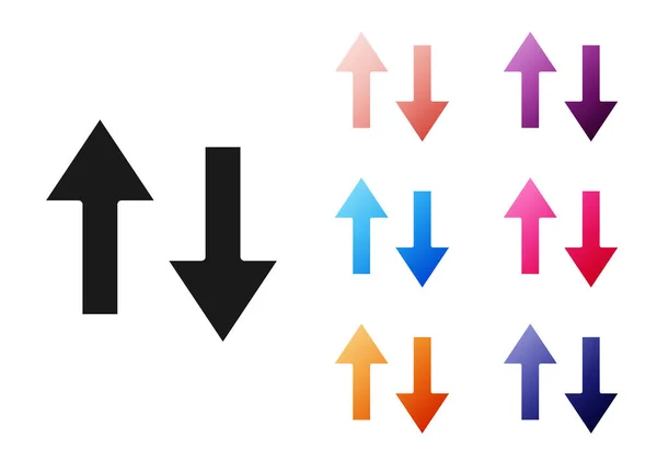 Schwarzes Pfeil Symbol Isoliert Auf Weißem Hintergrund Richtung Pfeilspitze Symbol — Stockvektor