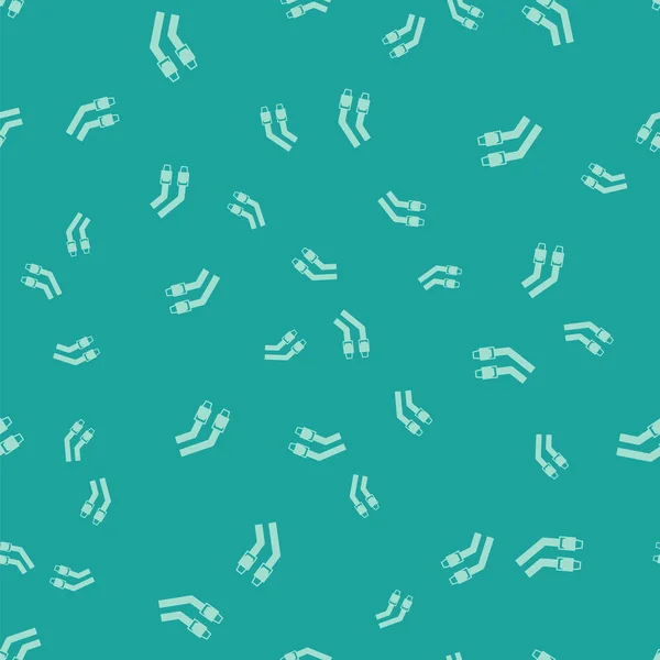 Зеленая Иконка Кабельной Сети Интернета Выделена Безморщинистым Рисунком Зеленом Фоне — стоковый вектор
