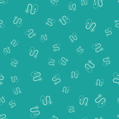 Yeşil Reklam simgesi yeşil arkaplanda izole edilmiş pürüzsüz desen. Pazarlama ve tanıtım süreci kavramı. İlgili reklamlar. Sosyal medya reklamcılığı. Vektör.