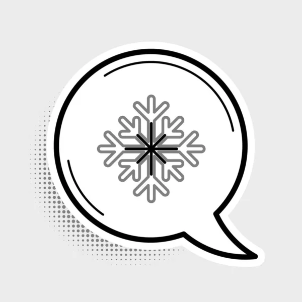 Line Snowflake Icoon Geïsoleerd Grijze Achtergrond Kleurrijk Concept Vector — Stockvector