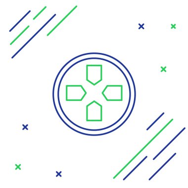 Çizgi Oyun Defteri simgesi beyaz arkaplanda izole edildi. Oyun kontrolörü. Renkli taslak konsepti. Vektör.