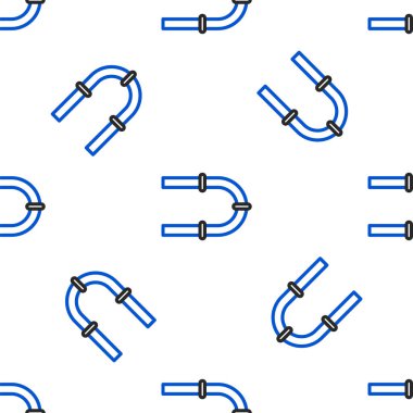 Çizgi Endüstrisi metalik boru ikonu beyaz arka planda izole edilmiş pürüzsüz desen. Renkli taslak konsepti. Vektör.