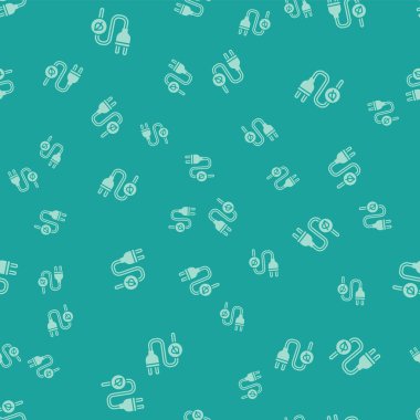 Yeşil Elektrik, yaprak simgesinde yeşil arka planda izole edilmiş pürüzsüz desen kaydediyor. Elektrik tasarrufu. Çevresel koruma. Biyolojik enerji. Vektör.