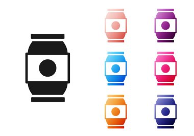 Siyah Bira simgesi beyaz arkaplanda izole edilebilir. Simgeleri renklendirin. Vektör.