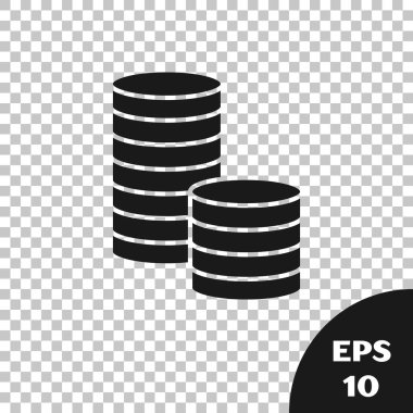 Şeffaf arkaplanda dolar sembolü simgesi olan kara para. Bankacılık işareti. Para sembolü. Vektör.