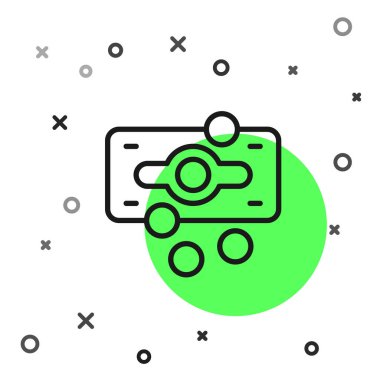 Siyah çizgi kağıt para yığını beyaz arka planda izole nakit ikonu. Para desteleri. Para birimi. Vektör.